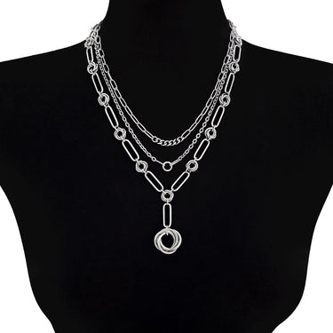 NEST Layered Chain Drop Necklace