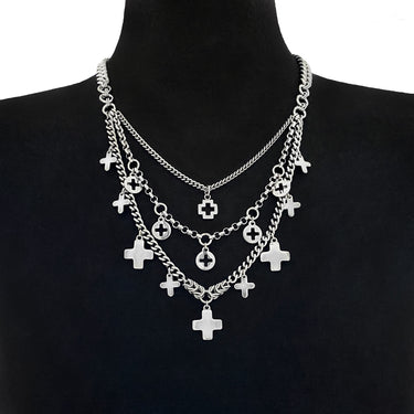 ROGUE Tiered Crosses Necklace