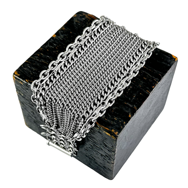 METAL 4-Row Ribbon Cuff Bracelet
