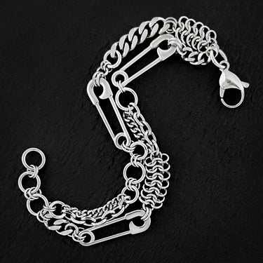 ROGUE Double-Strand Safety Pin Bracelet
