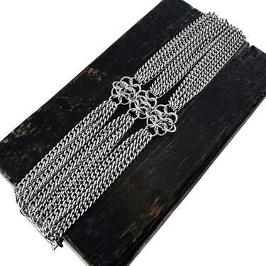 SLINKY Triple Rosette Cuff Bracelet