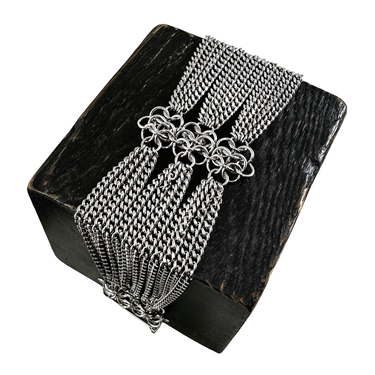 SLINKY Triple Rosette Cuff Bracelet