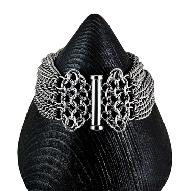 SLINKY Triple Rosette Cuff Bracelet