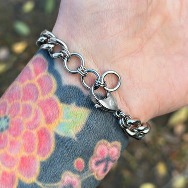 FALL GEMSTONE 2025 Small Round Pyrite Ribbon Bracelet