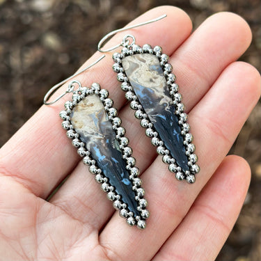 FALL GEMSTONE 2025 Palm Root Agate Shard Earrings