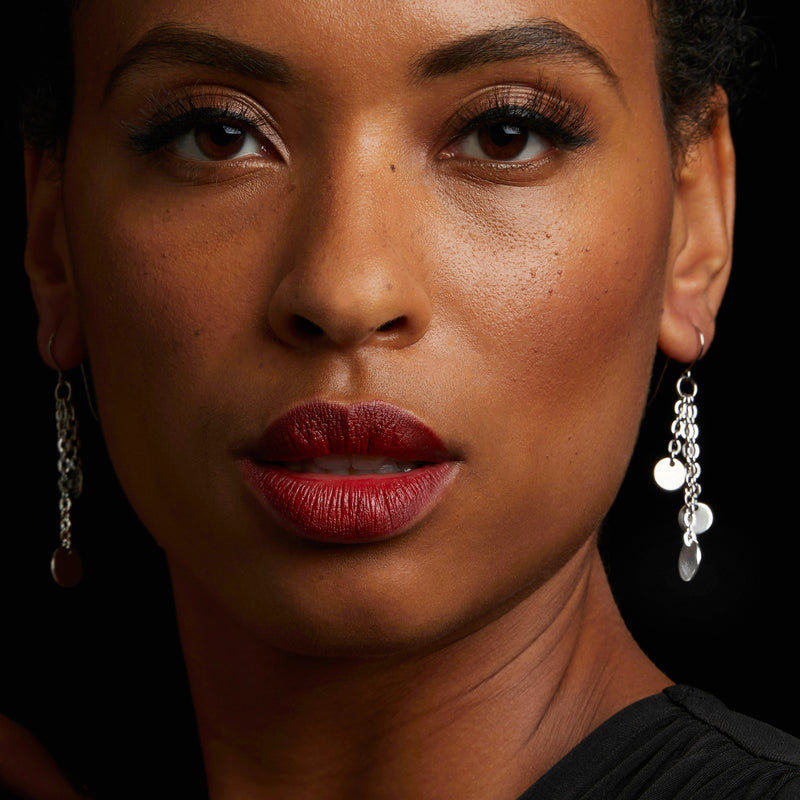 METAL Triple Disk Chain Earrings