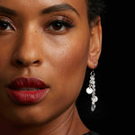 METAL Triple Disk Chain Earrings