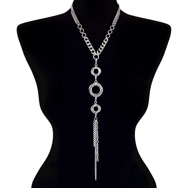 METAL "Build Your Own" Convertible Necklace - 3-Chain Tassel Attachment
