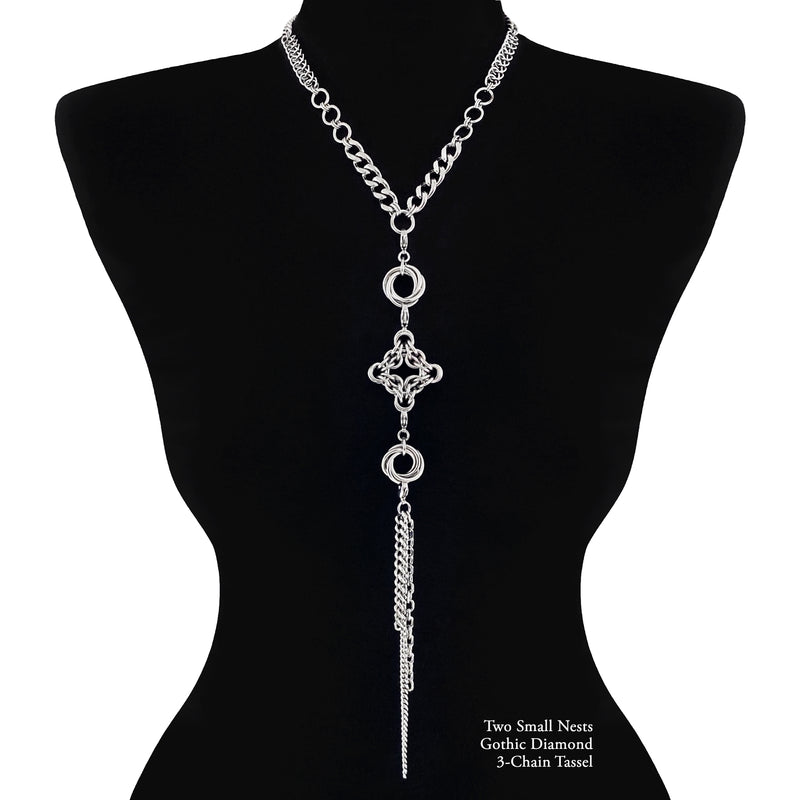 METAL "Build Your Own" Convertible Necklace - Gothic Diamond Attachment