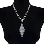 METAL "Build Your Own" Convertible Necklace - Chainmaille Diamond Attachment
