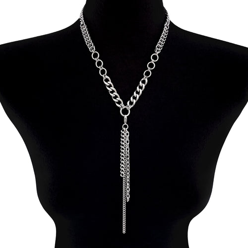 METAL "Build Your Own" Convertible Necklace - 3-Chain Tassel Attachment