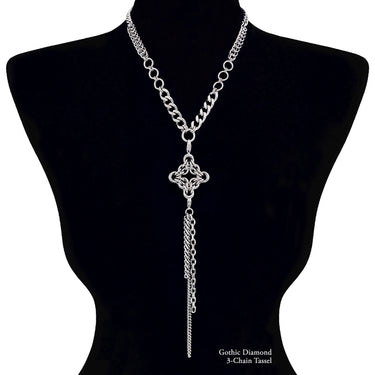 METAL "Build Your Own" Convertible Necklace - Gothic Diamond Attachment