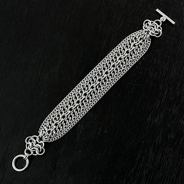 METAL Rosette Multi-Chain Ribbon Bracelet
