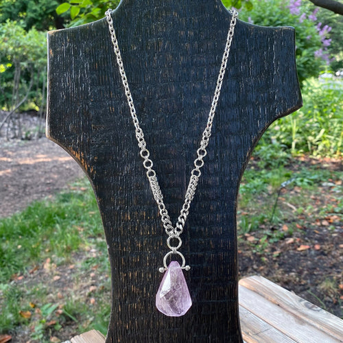 GEMSTONE Amethyst Chunky Teardrop Pendant