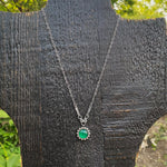 2023 SUMMER GEMSTONE Small Round Green Onyx Pendant