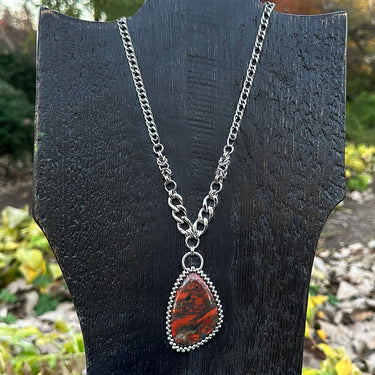 GEMSTONE 2023 Triangular Rainbow Jasper Pendant