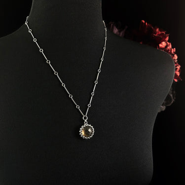 FALL GEMSTONE 2025 Small Round Rose-Cut Smoky Quartz Pendant