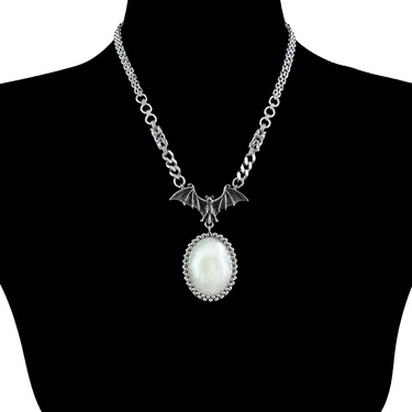 GEMSTONE Bat With Solar Quartz Necklace