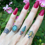 2023 SUMMER GEMSTONE Small Oval Larimar Ring: Size 7.75-8