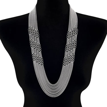 SLINKY Diagonal Stripes Ribbon Necklace