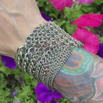 METAL Half & Half Multi-Chain Cuff Bracelet
