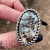 GEMSTONE Large Oval Astrophyllite Ring: Size 7.5