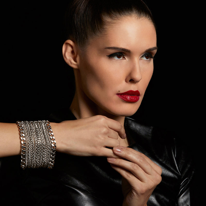 METAL 8-Row Ribbon Cuff