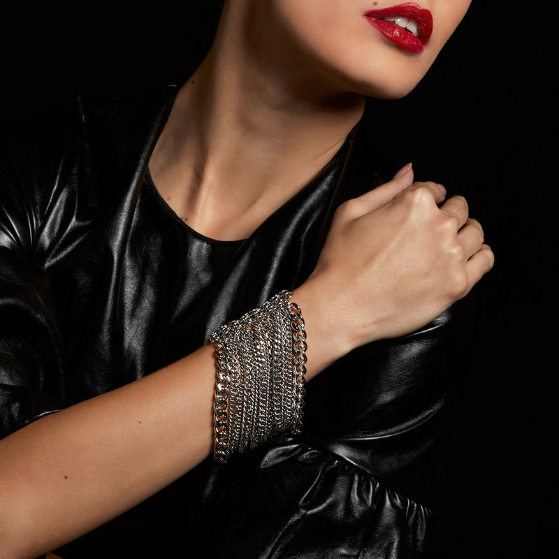 METAL 8-Row Ribbon Cuff