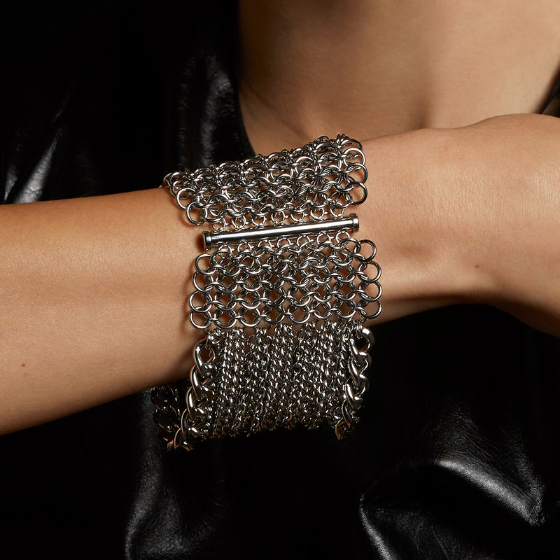 METAL 8-Row Ribbon Cuff