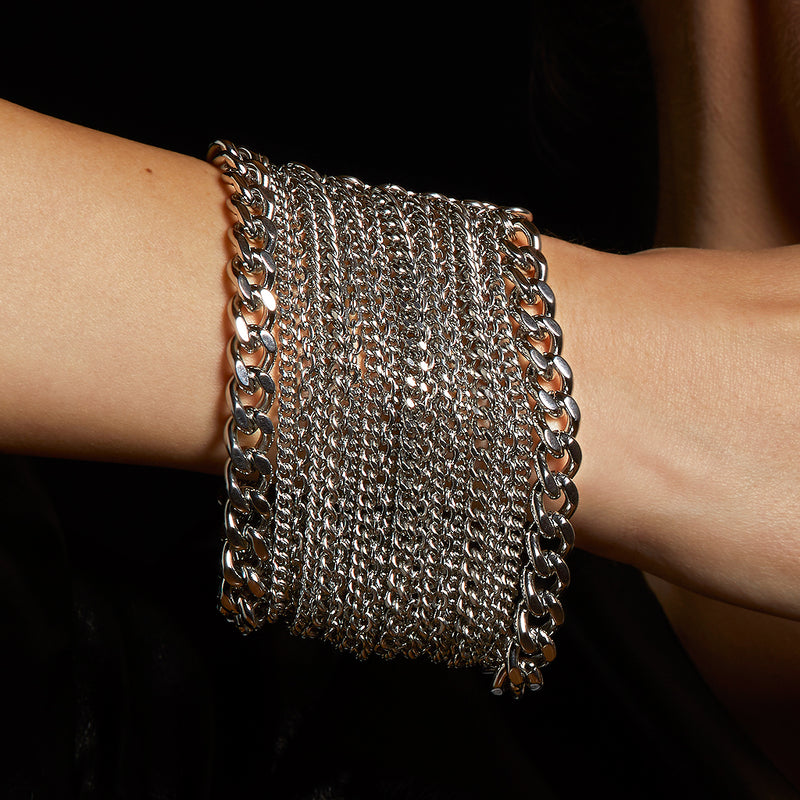 METAL 8-Row Ribbon Cuff