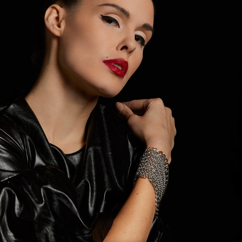METAL 8-Row Ribbon Cuff