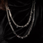 METAL Long Skinny Mashup Necklace