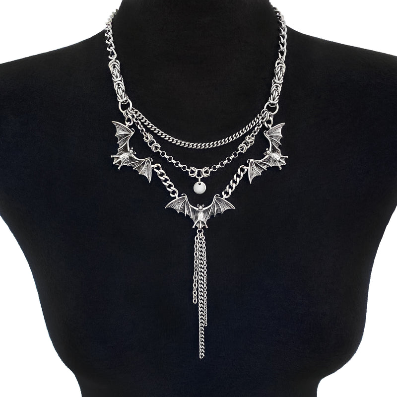 ROGUE Triple Bat Necklace