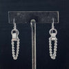 METAL Hex Bead Chain Loop Earrings