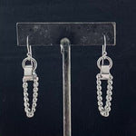 METAL Hex Bead Chain Loop Earrings