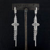 GAUGED Chainmaille Cross & Chain Earrings