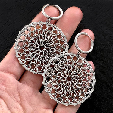 GAUGED Large Round Screen Earrings