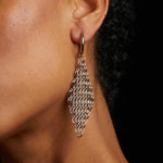 GAUGED Large Chainmaille Diamonds on Hoops