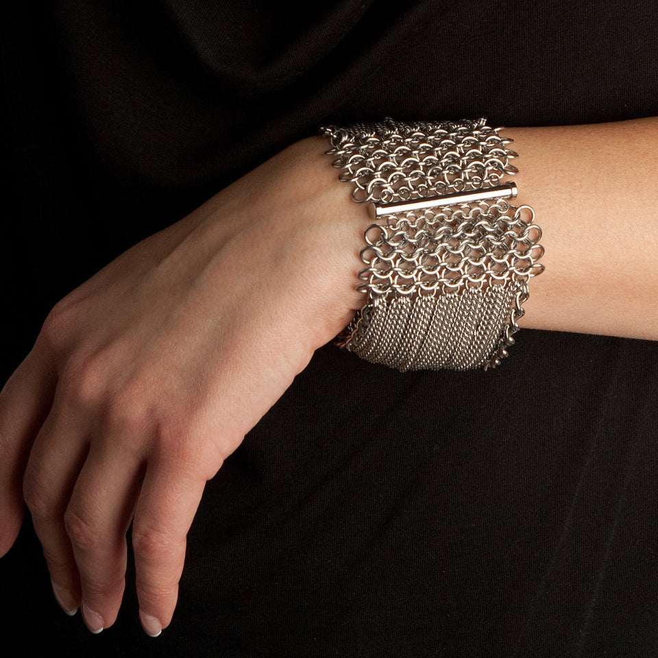 GLAM Wide Ribbon Cuff Bracelet – Rapt In Maille