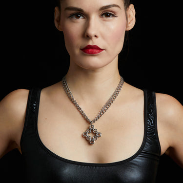 GOTHIC Large Pendant on Multi-Chain Necklace