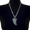 GEMSTONE Gray Jasper Claw Pendant