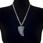 GEMSTONE Gray Jasper Claw Pendant