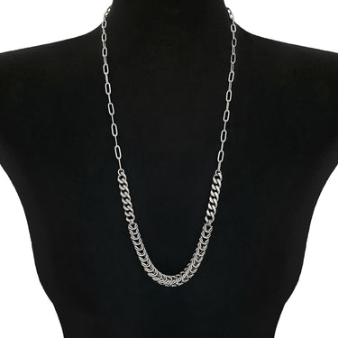 METAL Chainmaille Rope Section Necklace