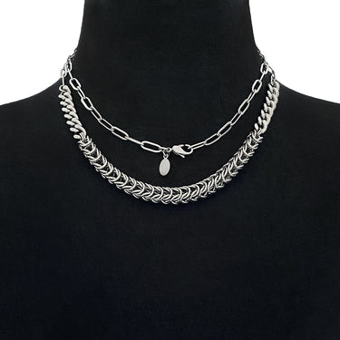 METAL Chainmaille Rope Section Necklace