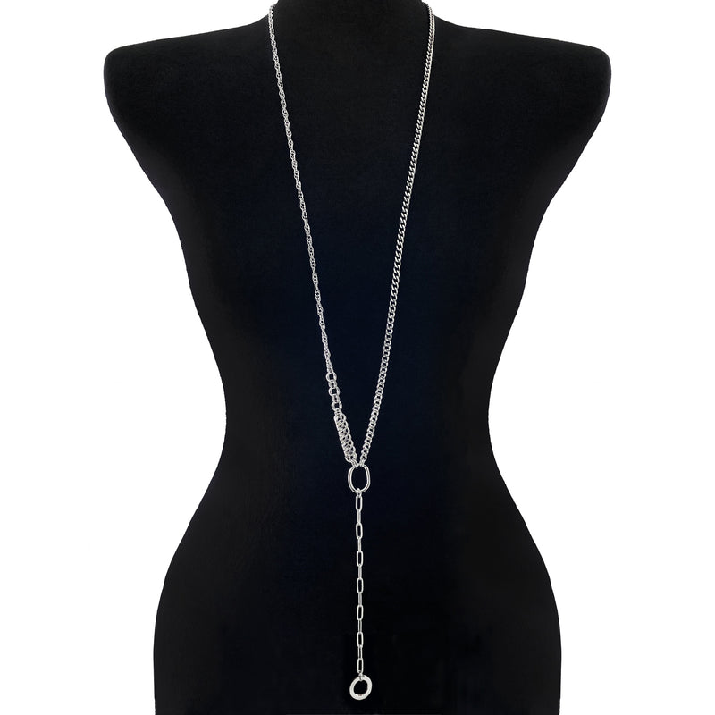 METAL X-Long Asymmetrical Y Necklace