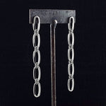 METAL 3 or 5 Oval Link Chain Post Earrings