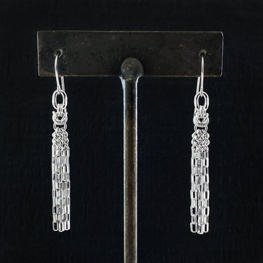 METAL Venetian Box Chain Tassel Earrings