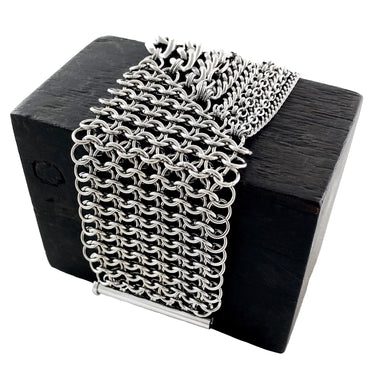 METAL Half & Half Multi-Chain Cuff Bracelet