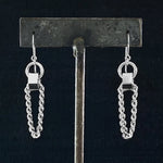METAL Hex Bead Chain Loop Earrings
