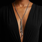 METAL Convertible Rope & Squares Tassel Lariat
